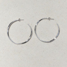 Load image into Gallery viewer, TWISTED HOOP- STERLING SILVER