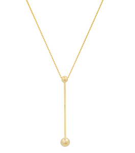 Delicate Rope Chain with Linear Chain and Ball Pendant SAN-0136