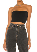 Load image into Gallery viewer, Essential Crop Tube Top: Black