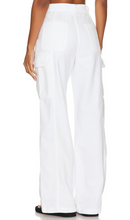 Load image into Gallery viewer, High-Rise Wide Leg Cargo Pant: White