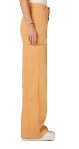 High-Rise Wide Leg Cargo Pant: Clay