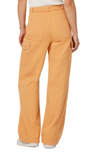 High-Rise Wide Leg Cargo Pant: Clay