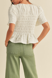 Peplum Textured Shirt