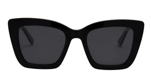 Harper Sunglasses: Black/Smoke Polarized
