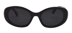 Camilla Sunglasses: Black/Smoke Polarized
