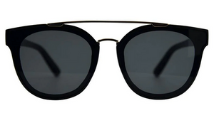 Topanga Sunglasses: Black/Smoke Polarized