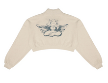 Load image into Gallery viewer, Locked In Henley Cropped Crewneck