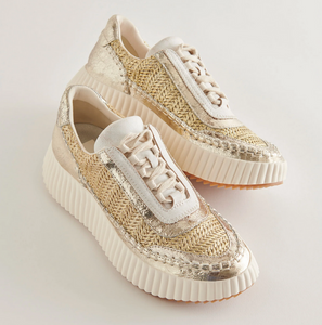 Dolen Sneaker: Gold Knit
