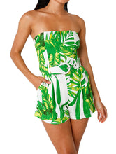 Load image into Gallery viewer, Belted Palm Romper