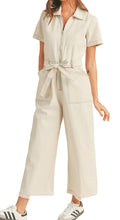 Load image into Gallery viewer, Belted Zipper Front Jumpsuit