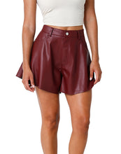 Load image into Gallery viewer, Faux Leather Shorts: Scarlett