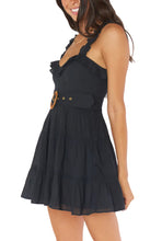 Load image into Gallery viewer, Jolene Mini Dress: Black