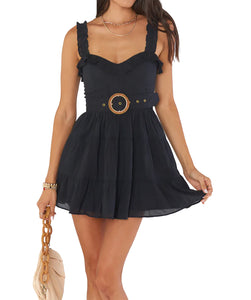 Jolene Mini Dress: Black