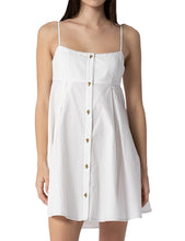 Load image into Gallery viewer, Pleated Button Cami Dress