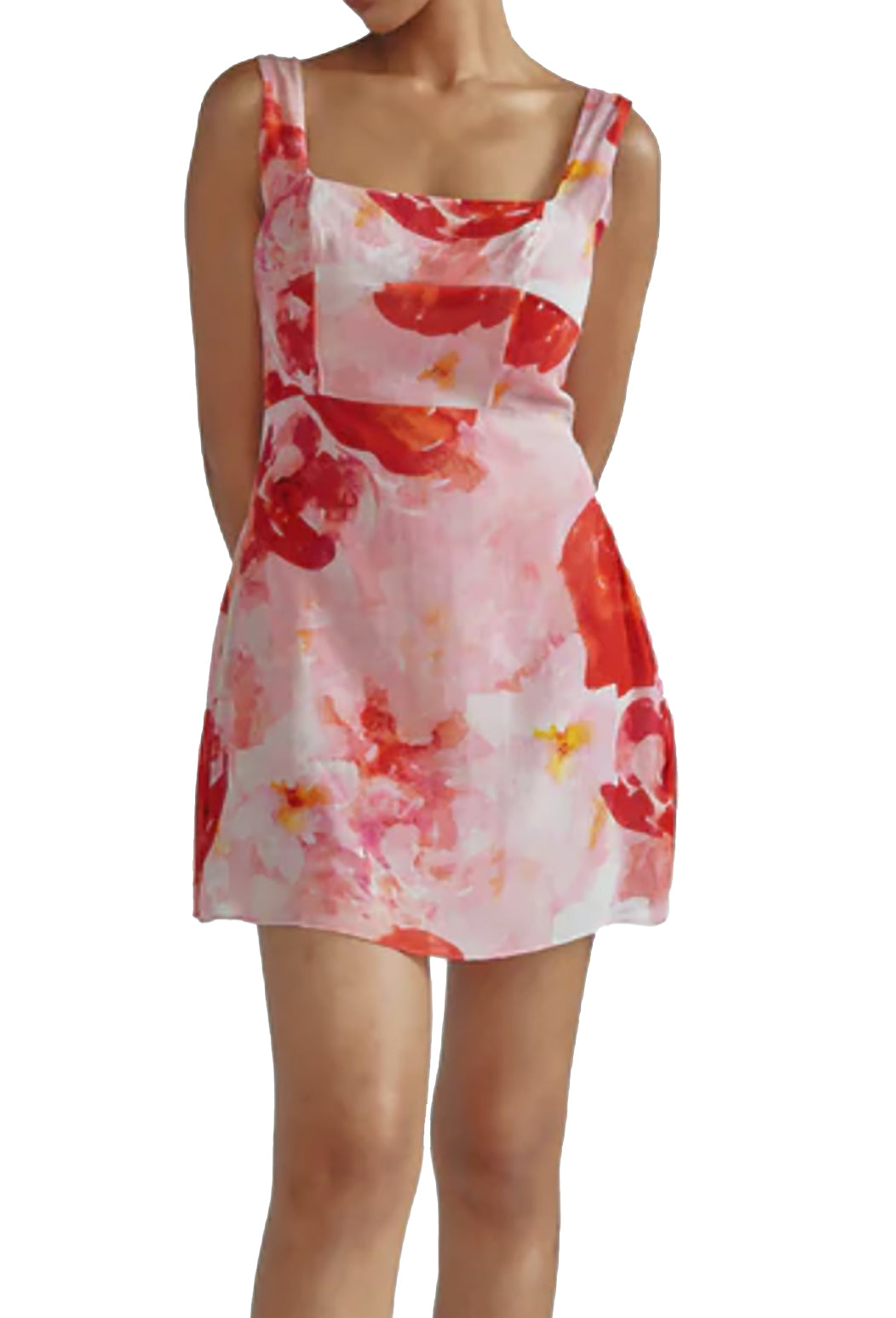 Rose Print Mini Dress