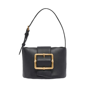 Simone Handbag: Black Leather