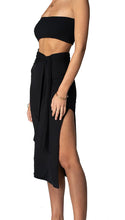 Load image into Gallery viewer, Wide Rib Baja Nights Cut Out Dress: Black