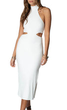 Load image into Gallery viewer, Wide Rib Halter Cut Away Dress