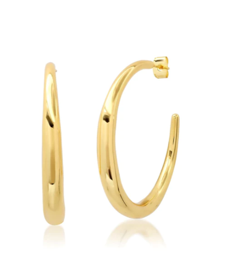 Thin to Thick Gold Hoops