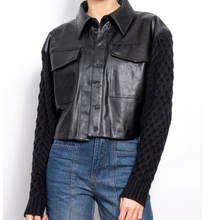 Load image into Gallery viewer, Khloe Sweater Sleeve Vegan Jacket