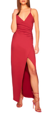 Load image into Gallery viewer, Faux Wrap String Slit Dress 42&quot;