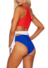 Load image into Gallery viewer, Carlie One Piece: American Colorblock