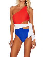Load image into Gallery viewer, Carlie One Piece: American Colorblock