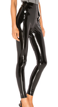 Load image into Gallery viewer, Faux Patent Leather Legging: Black