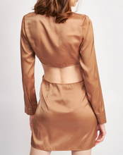 Load image into Gallery viewer, Satin Cut Out Dress