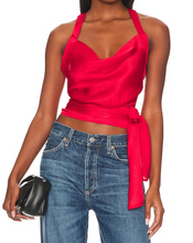 Load image into Gallery viewer, Multi Ways Silky Wrap Top