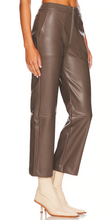 Load image into Gallery viewer, Vegan Leather Exposed Zip Pant