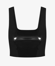 Load image into Gallery viewer, Faux Patent Leather Crop Top