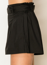 Load image into Gallery viewer, Belted Pleated Short: Black