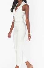 Load image into Gallery viewer, Jacksonville Cropped Jumpsuit: Pearly White