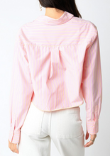 Load image into Gallery viewer, Cropped Business Top: Pink/Yellow