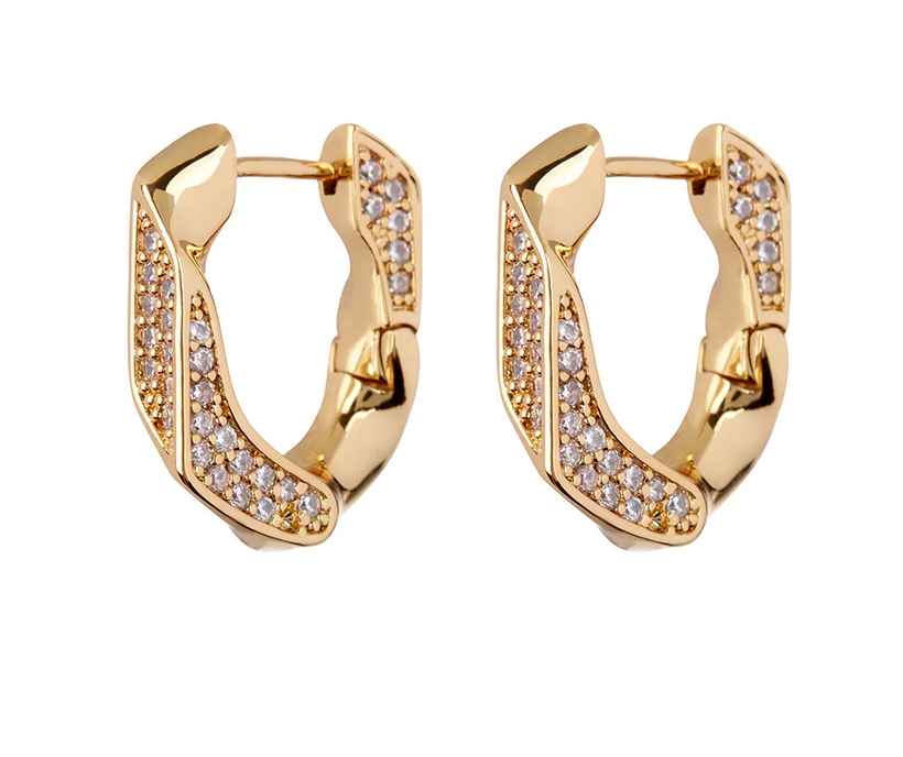Pave Cuban Link Hoops