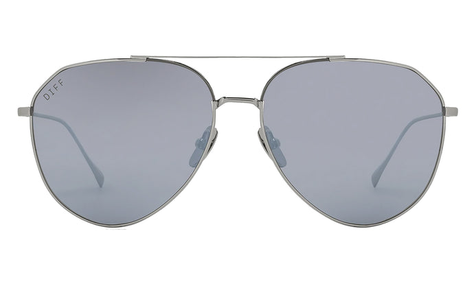 Dash Sunglasses: Silver Grey Mirror