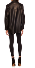 Load image into Gallery viewer, Faux Leather Shirt Jacket