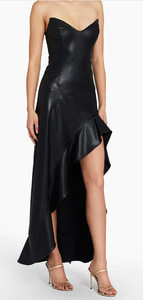 Symone Dress In Faux Leather