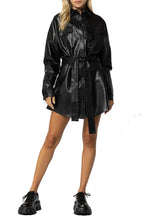 Load image into Gallery viewer, Faux Leather Jacket Dress