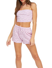 Load image into Gallery viewer, Lavender Flowers High Waist Shorts