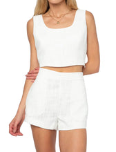 Load image into Gallery viewer, Simone Tweed Tank: White